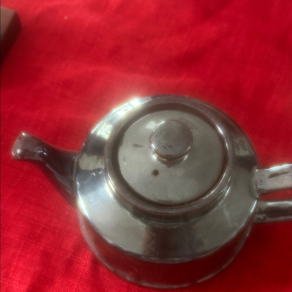 Japanese blue vintage teapot lusterware